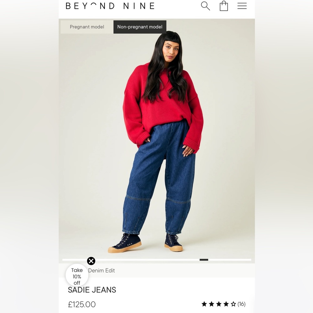 Sadie Jean from Beyond Nine a small UK company. Sz M. Roomy fit. Pull on.